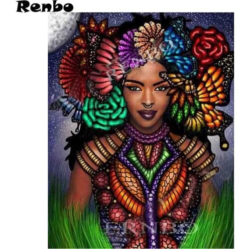 Cross Stitch Diamond embroidery African Women pattern Diamond Paintings Full Drill picture by number rhinestones Mosaic decor
