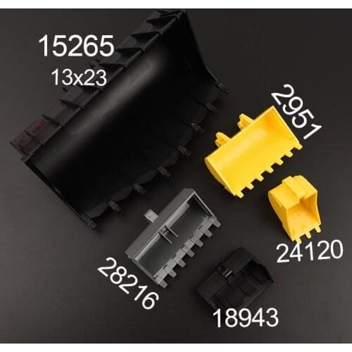 15265 2951 18943 28216 High-tech building block Digger Bucket 24120 Shovel Bricks Accessories Assembly Parts MOC DIY Build Toys