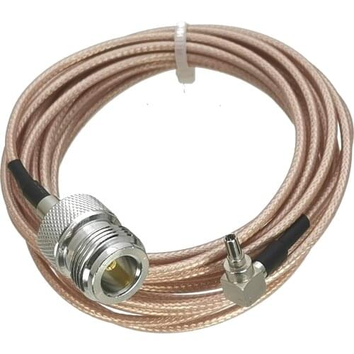 1Pcs RG316 N Female jack to CRC9 Male Plug Right angle RF Jumper pigtail Cable 4inch~10M RF Coaxial connector