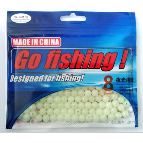 1 Pack Luminous Beads Fishing Space Beans Round Float Balls Stopper light Balls sea Fishing Tackle lure Accessories A26