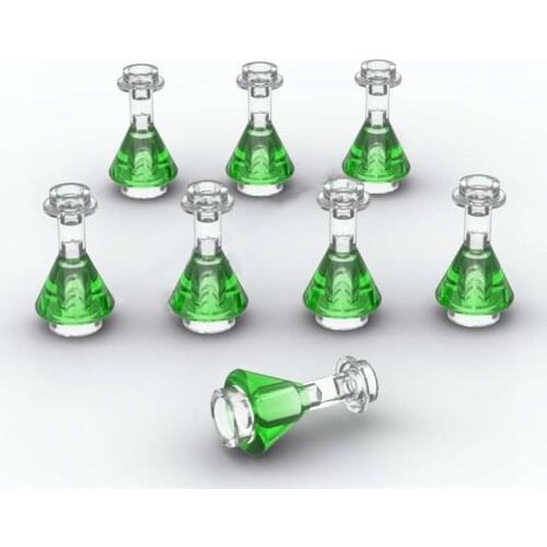 10PCS 93549 Pharmacy Bottle Building Blocks Bricks DIY Assembly Toys Transparent Color Educational Game For Children Kids Gifts