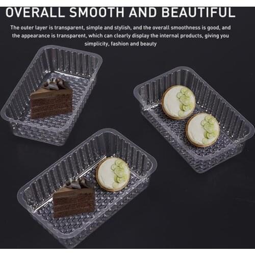 200 Pcs Transparent Blister Tray Plastic Tray Packing Inner Tray for Green Bean Cake Moon Cake Egg-yolk Puff