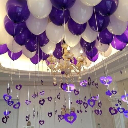 30pcs/lot 12 inch 2.8g Matt Balloon Romantic Dark purple white color wedding birthday supplies circle balloon 100% latex