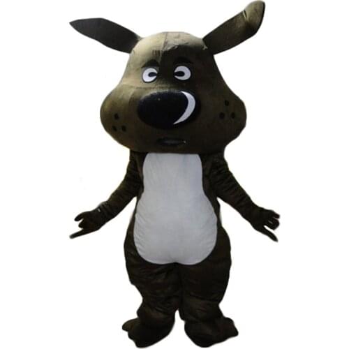 Black Dog Mascot Costume Doggie Puppy Pup With Big Black Shining Nose Holiday special clothing