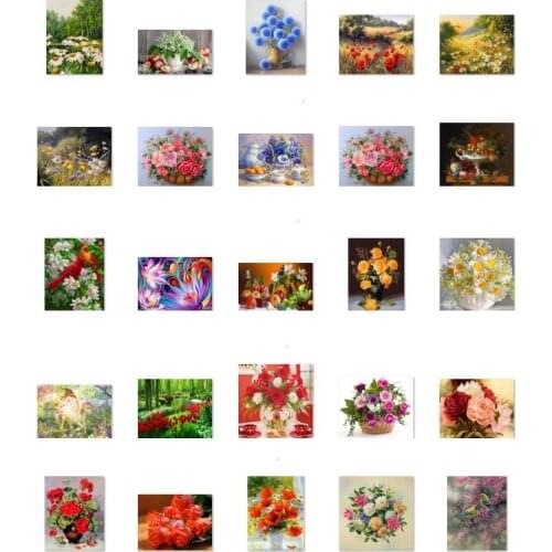 Flower 9 cross stitch kit people 18ct 14ct UNprinting11ct count print canvas stitches embroidery DIY handmade needlework