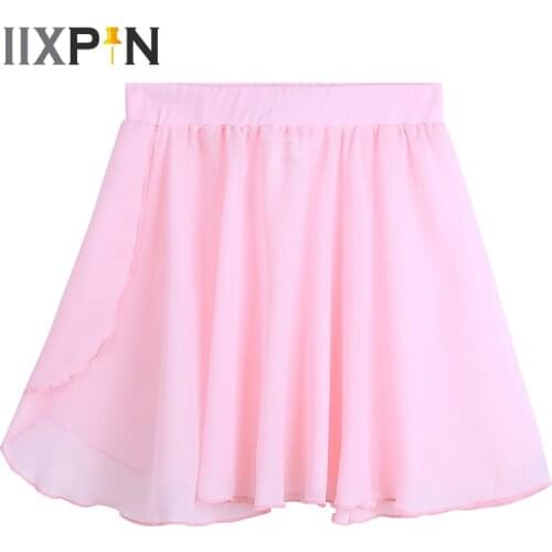 Kids Girls ballet Skirt Dance Basic Classic Chiffon Mini Pull-On Wrap Skirt ballerina dress kids Tutu Ballet Leotard Dress Teens