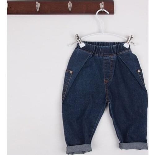 1 2 3 4 5 Years Kids Jeans for Baby Girl Casual Elastic Waist Toddler Boys Denim Pants Spring Autumn Child Trousers New Arrival