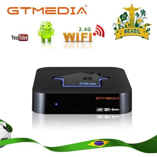 Ship from Brazil Spain GTmedia G2 Android 7.1 TV Box 2GB 16GB Built in WiFi 4K HD Set Top Box Support M3U GTplayer TV Box