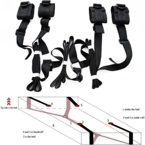 Erotic Adult Games BDSM Sex Bondage Set Adults Bed Games Sex Products Handcuffs AnkleCuff Ankle Restraints Sex Toys for Couples