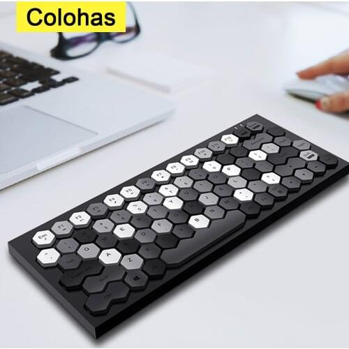 Bluetooth-compatible Gaming Keyboard For iPad Tablet Phone Macbook Wireless Laptop iPad Keyboard For PC Gamer Pink Gift For Girl