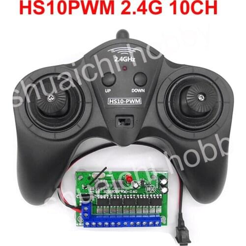 1Set DIY Toy Car Robot Model Radio Controlling Systerm 2.4G 10CH Remote Controller 6V-12V Receiver Board 500M Control Distance