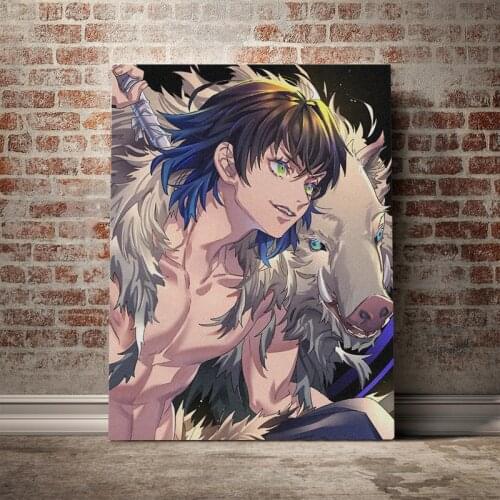 Inosuke Hashibira Kimetsu no Yaiba anime Canvas poster Painting wall Art decor Living room Bedroom Study Home Decoration Prints