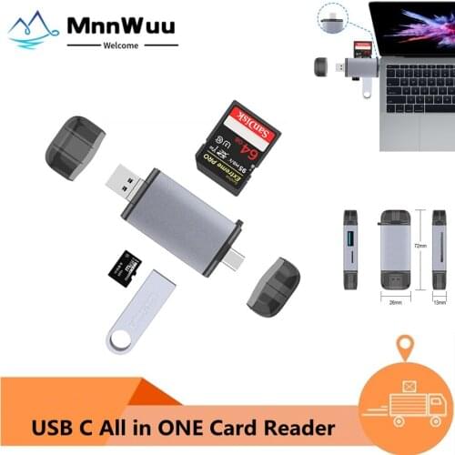 Card Reader Micro USB 2.0 Type C to SD Micro SD TF Adapter Accessories OTG Cardreader Smart Memory SD Card Reader