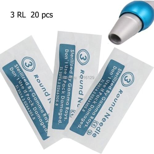 20pcs/lot 3RL Tattoo Needles Cartridges 3RL Safety Tattoo Needles For Permanent Makeup Digital Liberty Machine