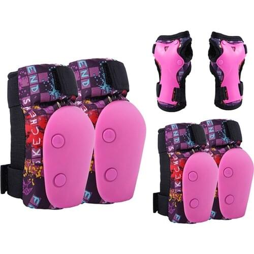 6 in 1 Kids Bike Pads Set Knee Pads Elbow Pads Wrist Guards Sport Protective Gear Set for Cycling Skateboard Roller Skating
