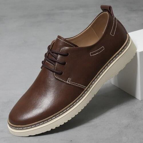 New Classic Comfortable Men Casual Shoes Loafers Men Shoes Quality Split Leather Shoes Men Flats Hot Sale Moccasins Shoes