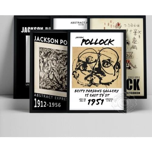 Pollock Abstract Line Prints Set, Jackson Pollock Echo Number 25 Painting,Abstract Expressionism Wall Art, America Vintage Decor