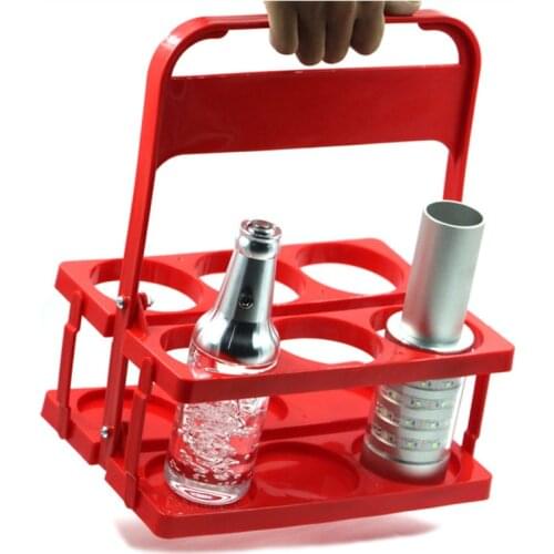 Reusable 6 Pack Beer Bottle Carrier Drink Caddy Holder Durable Foldable Bar Liqueur Wine Beer Rack Basket Cup Organizer