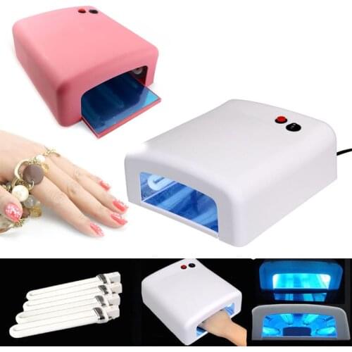 New Pro Nail Polish Dryer Lamp 36W LED UV Gel Acrylic Curing Light Spa Kit With 4 Tubes TO