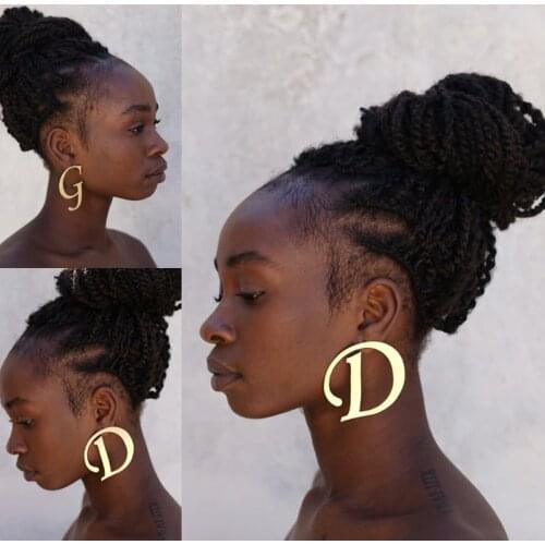 New Fashion Gold Earrings Women Stainless steel Geometric Letter G Hip Hop Exaggeration Big Drop Earrings for Women Jewelry Gift