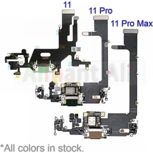 Original Bottom Mic USB Charger Sub Board Connector Port Dock Charging Flex Cable For iPhone 11 Pro 11Pro Max Repair Parts