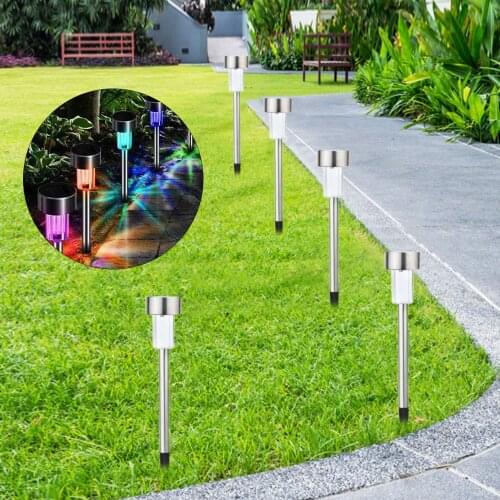Outdoor Solar Lawn Ground Plugged Light Courtyard Garden Stainless Steel Landscape Lamp LED Lighting Waterproof Garden Light