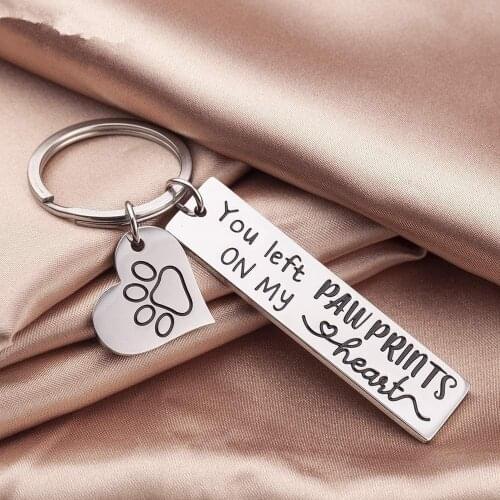 Memorial Gift Jewelry Loss of Pet Dog Cat Made Memorial Pet Dog Cat DIY Crafts You Left Paw Prints on My Hearts