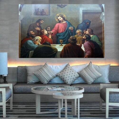 Religious oil painting the Last Supper Christian religion poster wall painting living room decoration home decoration painting
