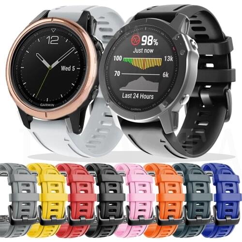 20mm Smart Watch Band Straps For Garmin Fenix 6 6S Pro 5S 5 Plus Quick Release Silicone Bracelet Accessory Fenix 6S 5S Wristband