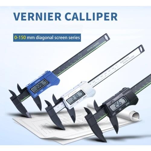 0-150mm LCD Digital Electronic Carbon Fiber Vernier Caliper Gauge Micrometer High Precision Electronic Vernier Caliper