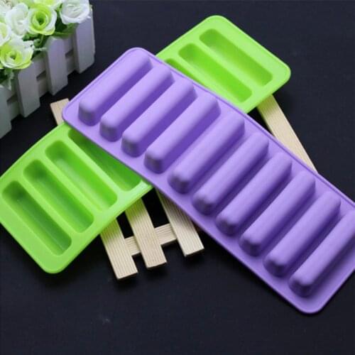 Silicone Cylinder Ice Cube Tray Pudding Jelly Chocolate Mold Maker Ice Cream Party Candy Bar Form For Ice Frozen