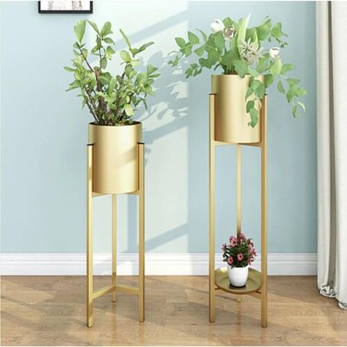 Outdoor furniture Nordic plants stand balcony shelf plant green succulent iron art rack simple floor light luxury Flower holders