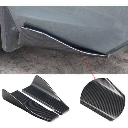 2PCS Universal Car Bumper Spoiler Rear Lip Angle Splitter Winglet Wings Auto Anti-crash modified Car Body Side Skirt