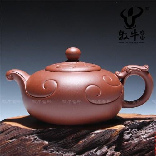 Zisha teapot wholesale dragon Ruyi Qing cement 420 ml of ore Yixing tea set special offer mixed batch
