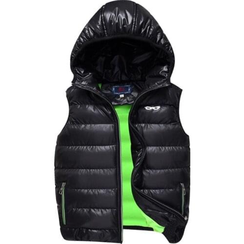 New Winter Children Vest Hooded Boys And Girls Waistcoat Fleece Thick Warm Kids Clothing Vest Outerwear DQ127