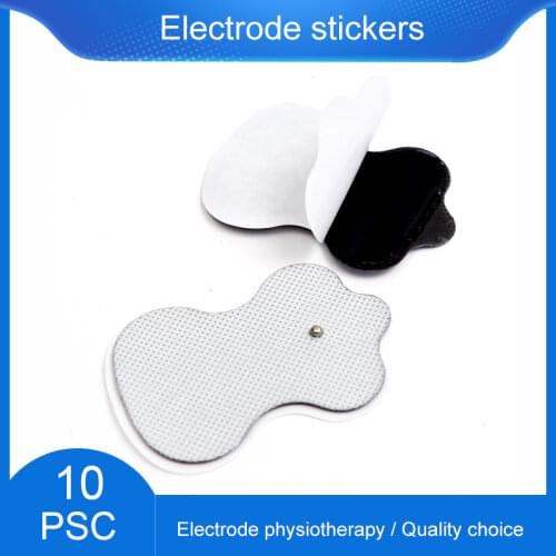 Electrode Pad 10pcs Non-woven Self Adhesive Sticker 2.5mm Snap for Tens Therapy EMS Unit Electrical Muscle Stimulator