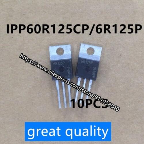 10pcs/lot brand new imported field effect IPP60R125CP screen printing 6R125P 25A 650V