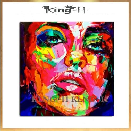 100% pintado a mano hermosa pared arte Cool chica figura retrato pintura al óleo gente pintura al óleo lienzo arte para el hogar