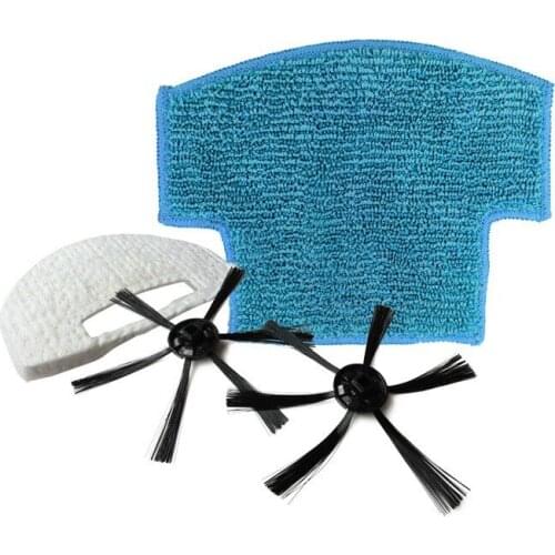 1x mop cloth + 1x filter + 2x side brush replacement kit for Isweep S320 robot vacuum cleaner parts accessories