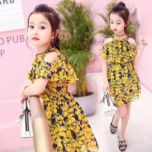 2019 Summer Party Dresses For Girls Wedding Dresses Floral Print Kids Dresses Summer Sundress 5-12Years Baby Girls Dress