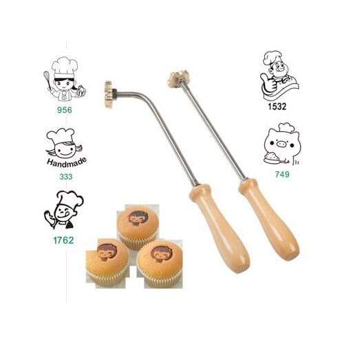 3/4/5cm Customized Fire Burning Copper Stamp Mold Fire Baking Cake Bread Branding Stamp DIY Wood Leather Logo Embossed Hot