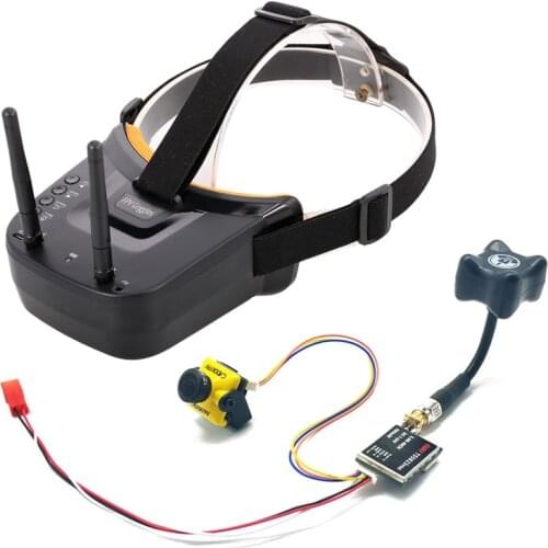 5.8G 40CH Dual Antennas FPV Goggles VR Video Glasses with 600mw transmitter Caddx Turbo Micro F2 1200TVL FPV Camera for RC Drone