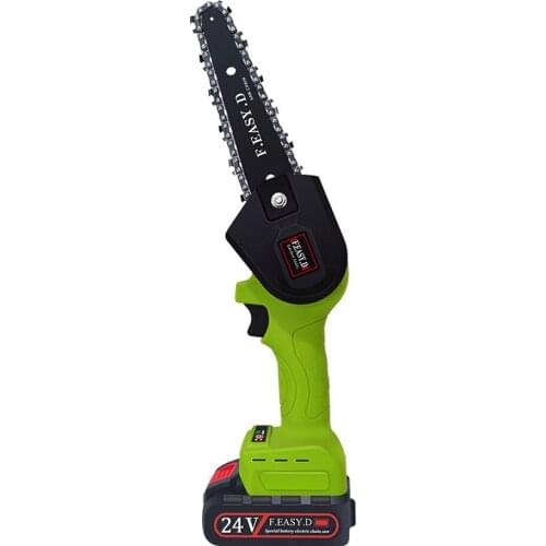 5Inch 24V Brushless Electric Pruningsaw Rechargeable Small Wood Spliting Chainsaw One-handed Woodworking Tool for Garden Orchard