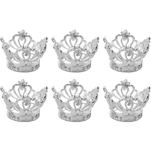6Pcs Crown Rhinestone Napkin Rings,Exquisite Napkin Ring Holders Set For Easter, Party,Wedding Dinner Favor Table