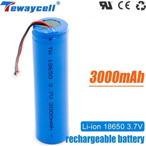 3.7v 2200mAH 3000mAH Battery Rechargeable Li-ion 18650 Pack with PCB and 10KNTC baterias recargables bicicletad PH2.0-2P DIY