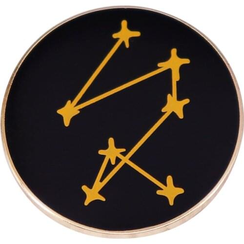 Addie Larue Constellation Inspired button badge Starsign enamel Pin V.E. Schwab fans bookworm gifts