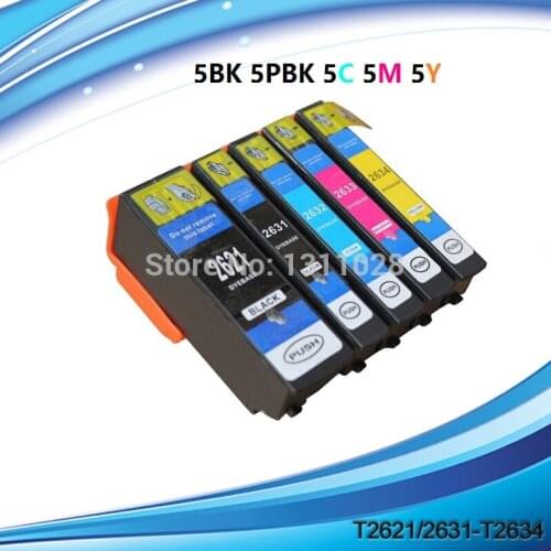 INK WAY 25pcs compatible inkjet cartridge for T2621 T2631 T2632 T2633 T2634 XP-600 XP-605 XP-700 XP-800 XP-710 XP-615