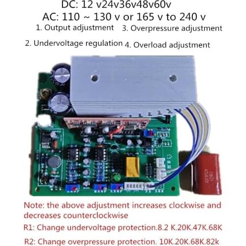 DC12V-60V 500W 1000W 2000W pure sine wave power frequency inverter motherboard inverter drive board