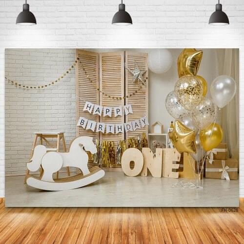 Newborn Baby Shower Boy Girl 1st Birthday Balloon Photography Backdrop Photo Studio Background For Children Photophone Photocall