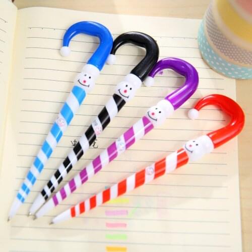 Gel Pen Creative Cute Cartoon Umbrella Chirsmas Funny Expression Ballpoint Pens blue 0.7mm School Office Supply